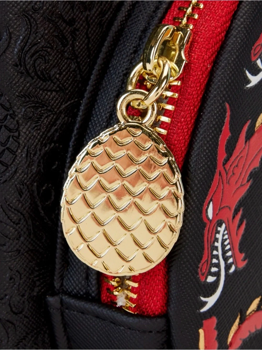 Loungefly House of Dragon House Targaryen AOP Black Sigil Mini Backpack NWT
